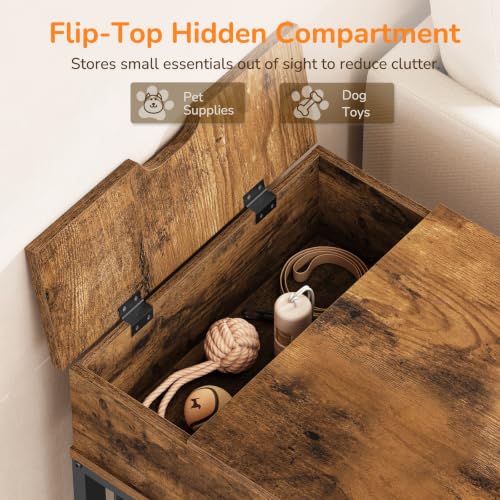 Dog Crate Furniture, Indoor Dog Kennel for Small Dogs, Rustic Brown, view 7