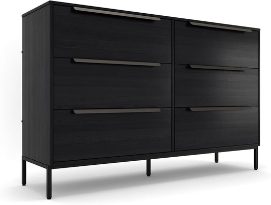 Lira Premium 6-Drawer Fabric Dresser, Engineered Wood Frame