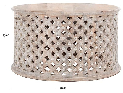 Safavieh Home Collection COF5301 Table, Burnt White