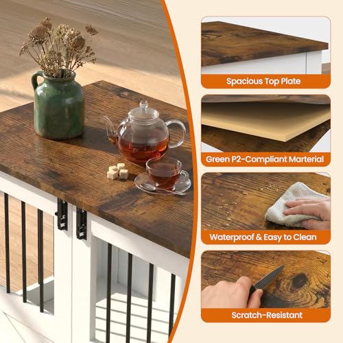 39.4" Dog Crate Furniture, Indoor Dog Kennel Furniture for Small Medium Dogs, view 7