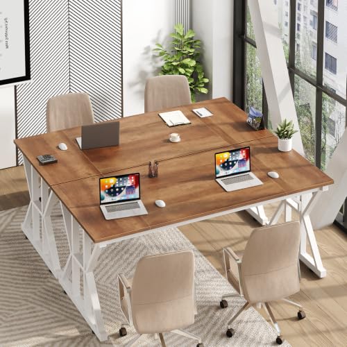 55" Large Computer Desk with Thickened Frame for Home Office, Living Room, view 3