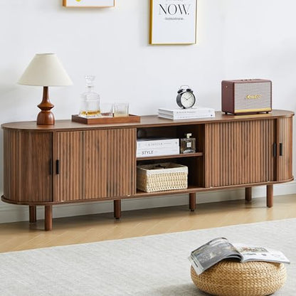 70.87”Tambour TV Stand for 50-80 Inch, view 2