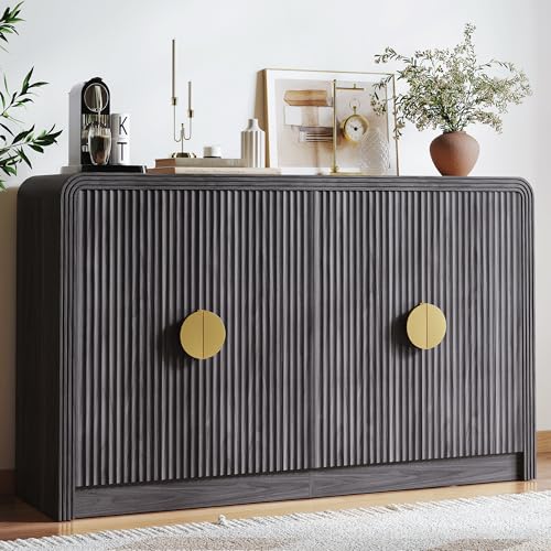 55" Fluted Buffet Sideboard Cabinet with Storage, view 2