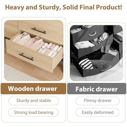 6 Dresser for Bedroom, 52 in Wide Drawer with Large Storage Space, view 6