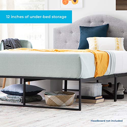 Sturdy Steel Platform Bed With Storage Base, view 4