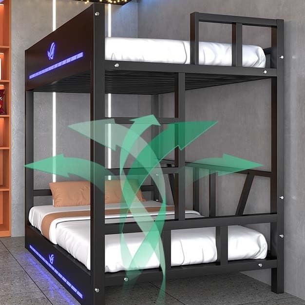 Metal Bunk Bed Frame, Double Deck Bunk Bed,Motel Double Deck Bed, view 6