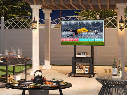 Rolling TV Stand with Power Outlet, view 3