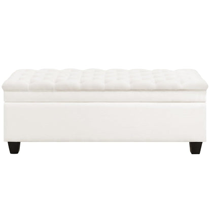51" Fabric Storage Ottoman Bench