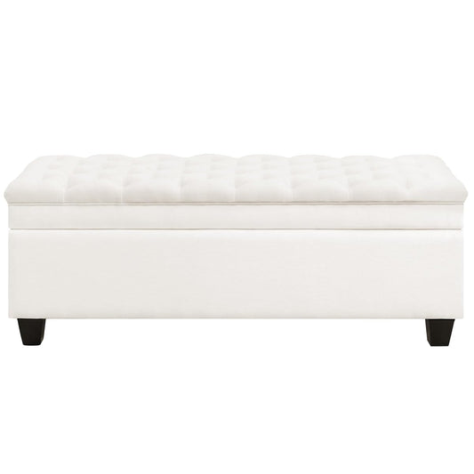 51" Fabric Storage Ottoman Bench