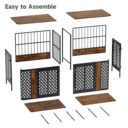 71” Double Dog Crate Furniture, Large Dog Kennel Furniture, view 7