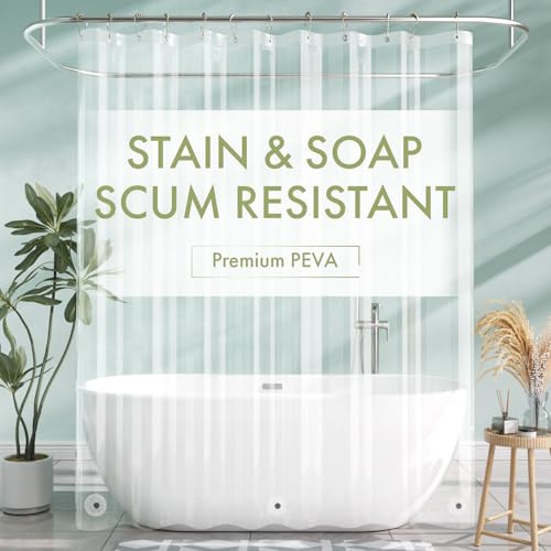 Shower Curtain Liner, 72x72 Clear Shower Curtain Liner, view 2
