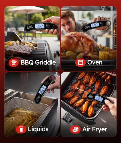 Instant Read Meat Thermometer Digital, 1-2 Sec, Cooking, Food, BBQ, view 7