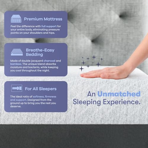 King Mattress 8 Inch, Cooling Gel Memory Foam Mattress in a Box, Firm Feel, view 6