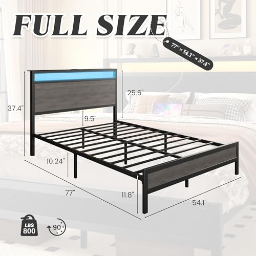 Full Bed Frame with Headboard & Footboard, view 3