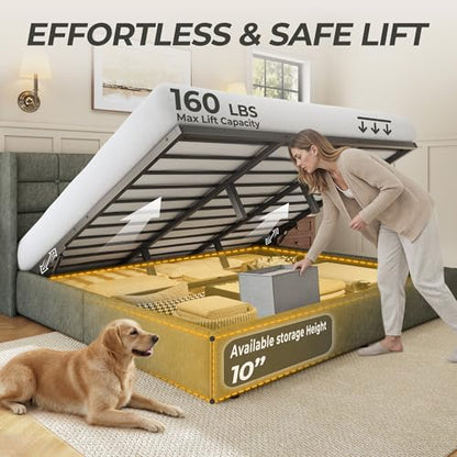 King Size Lift Up Storage Bed Frame, view 5