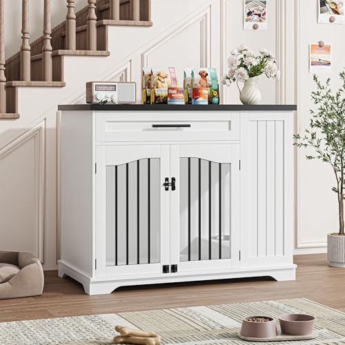 Dog Crate, 44 Inch Dog Crate Furniture End Table, view 4