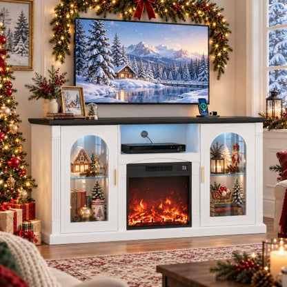 58'' W Fireplace TV Stand, Entertainment Center for TV up to 65'', view 8