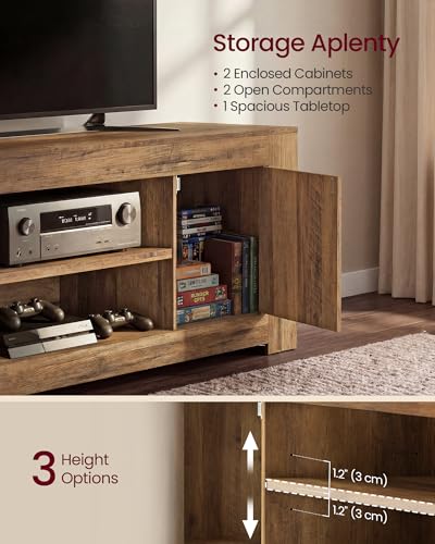 VASAGLE TV Stand with Storage, Farmhouse Entertainment Center for 80'' TV, view 6