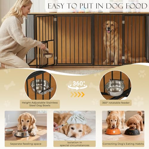 Large Double Dog Crate Furniture, Dark, view 5