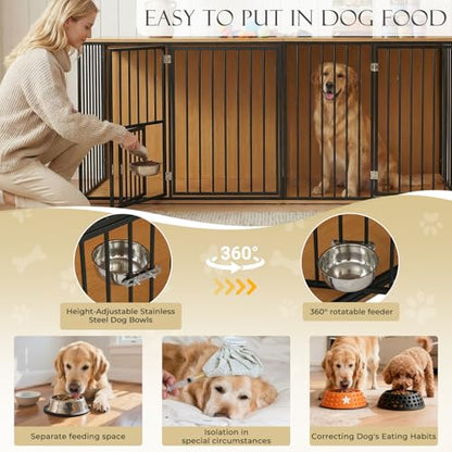 Large Double Dog Crate Furniture, Dark, view 5