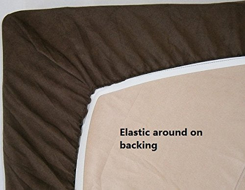 Black, Queen Size 60x80+10" Easy Fit Fitted Futon Cover Bonded Micro-Suede Sofa Daybed Mattress Slipcover | Elastic Backing (Black, Queen Size)