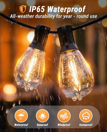 200FT LED Outdoor String Lights with Remote, view 5