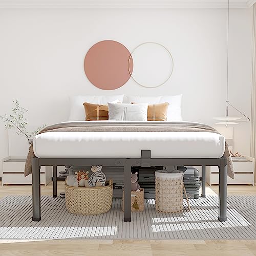 14 Inch King Bed Frame with Rounded Corner & 4 Mattress Baffles, view 3