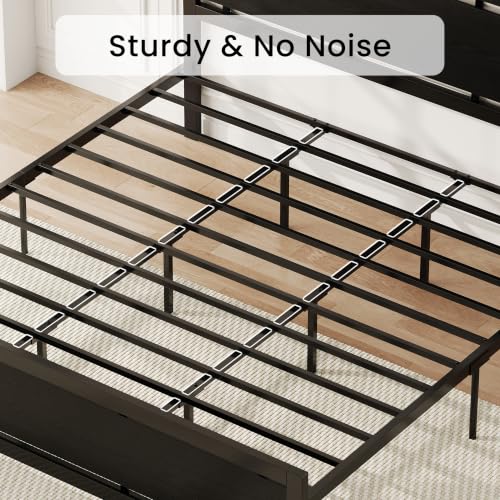 King Size Bed Frame with Headboard and Footboard, view 7