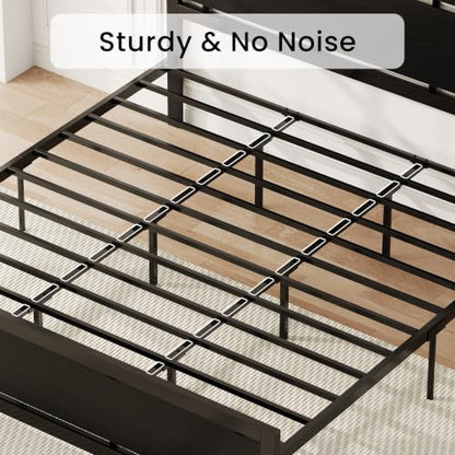 King Size Bed Frame with Headboard and Footboard, view 7