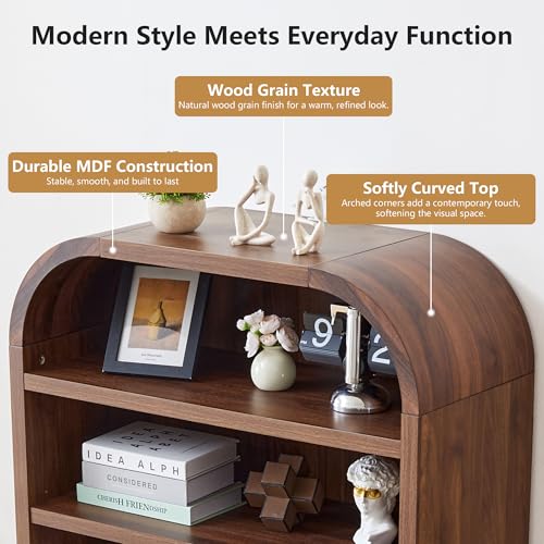 70" Tall Arched Bookcase, view 5