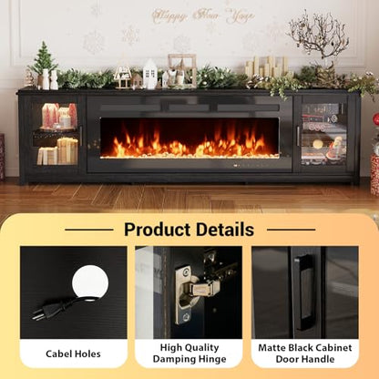 MXV 80" Fireplace TV Stand, view 4