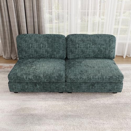 Comfy Chenille Upholstered Reversible Storage Chaise Lounge Indoor for Living, view 6