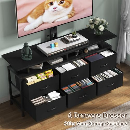 Black TV Stand with Mount for 32/45/55/60/65/75 inch TVs, view 5