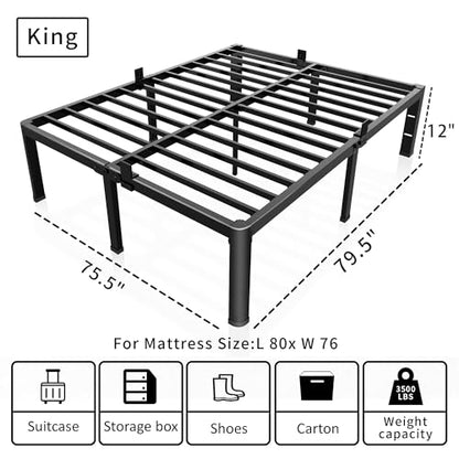 Rounded Corner King Bed Frame with Baffles, view 4