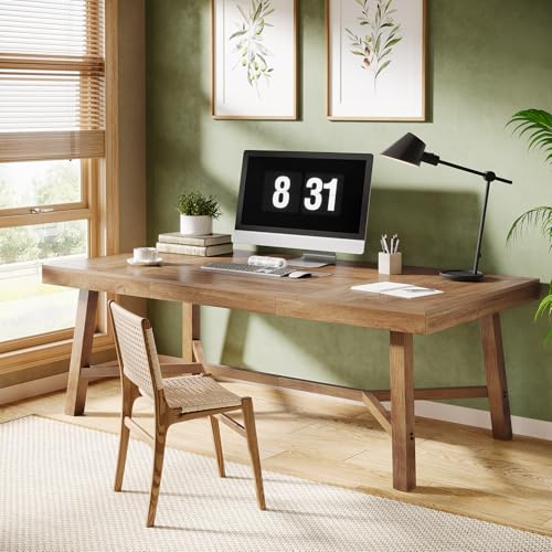 Tribesigns 71-Inch Executive Desk, Farmhouse Computer Desk for Home Office, view 7