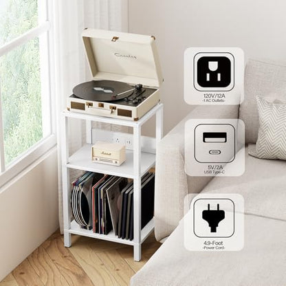 Record Player Stand with Storage Up to 100 Albums, view 5