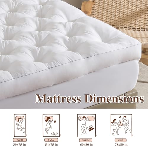 5 Inch Memory Foam Mattress Topper (Queen, 60x80),Deep Pocket, view 8