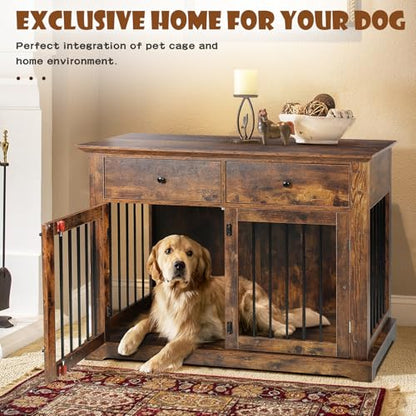 44 Inch Large Dog Crate Furniture, view 4