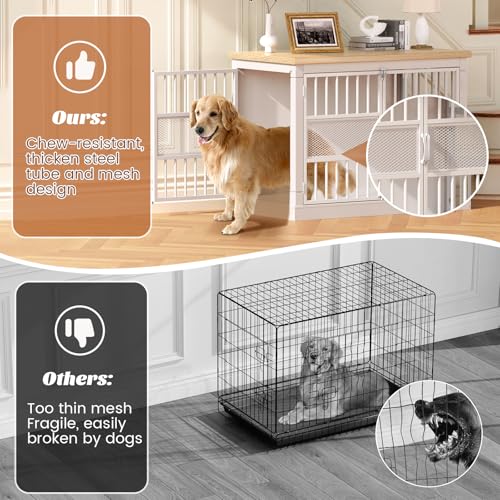 40" Dog Crate Furniture with 1.06" Countertop for Medium Dogs Up to 45 lbs, view 7