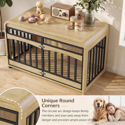 39.4" Dog Crate Furniture, Wooden Dog Cage for Small & Medium Dog, view 6