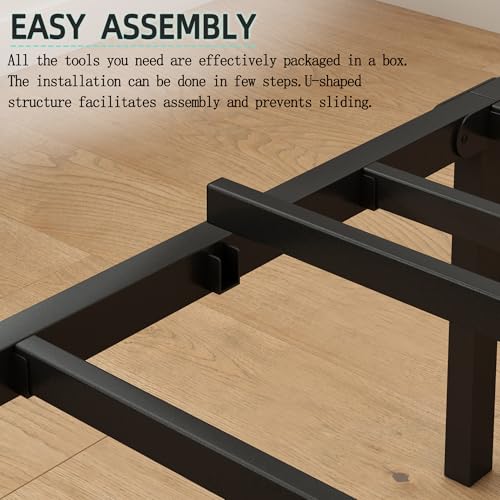 Full Size Bed Frame with Headboard and Footboard, view 6