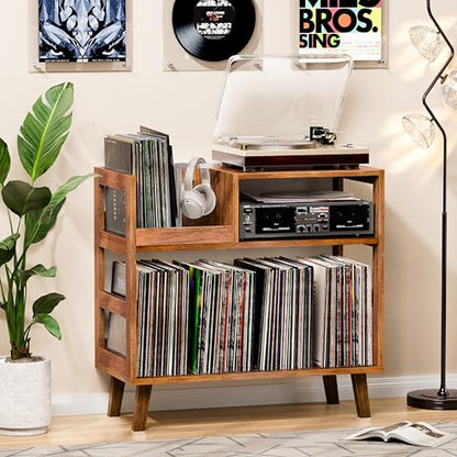 Record Player Stand with Vinyl Storage Turntable Stand, view 3