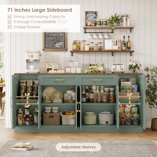 71” Large Buffet Cabinet with Storage, Sideboard Cabinet, view 5