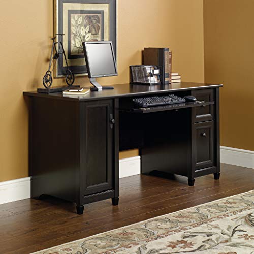 Edge Water Computer Desk with Storage Drawers, Home Office Desk, in Estate Black, view 5