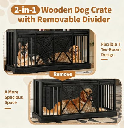 Dog Crate Furniture with Removable Divider, view 8