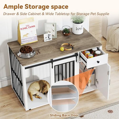 44" Dog Crate Furniture, Dog Kennel (44" Right Facing Door), view 4
