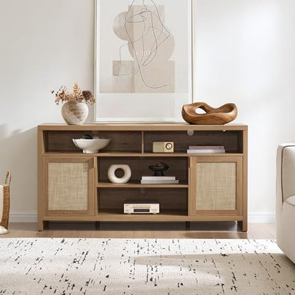63" Rattan TV Stand for 55" 65" TV, view 7