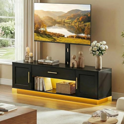 59" Modern TV Stand with Mount and Power Outlet, view 4