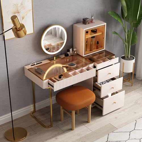 Premium Makeup Vanity Table, Storage Dressing Table, Vanity Desk, view 6