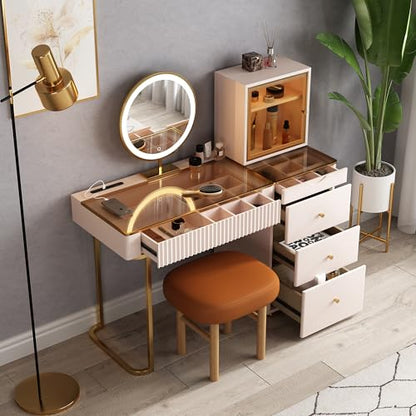 Premium Makeup Vanity Table, Storage Dressing Table, Vanity Desk, view 6